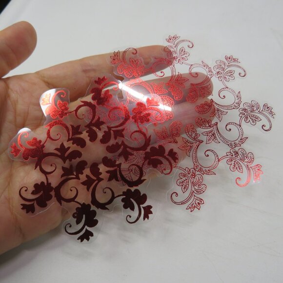 K & Company Dark Red Metallic Acetate w silver backed stickers 1 new 1 opened pk - Picture 8 of 10